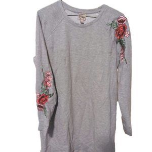 𝅺COMO vintage floral patched long sleeved